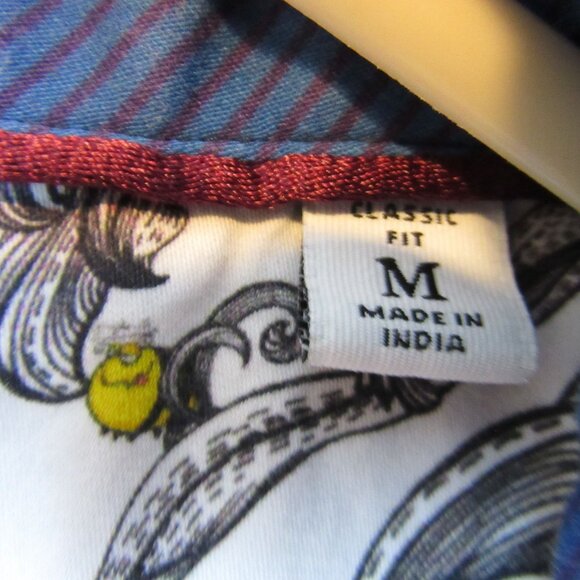 Robert Graham Navy Blue Long Sleeve Button Up Shirt Men's Medium Collared Basic - Picture 4 of 5